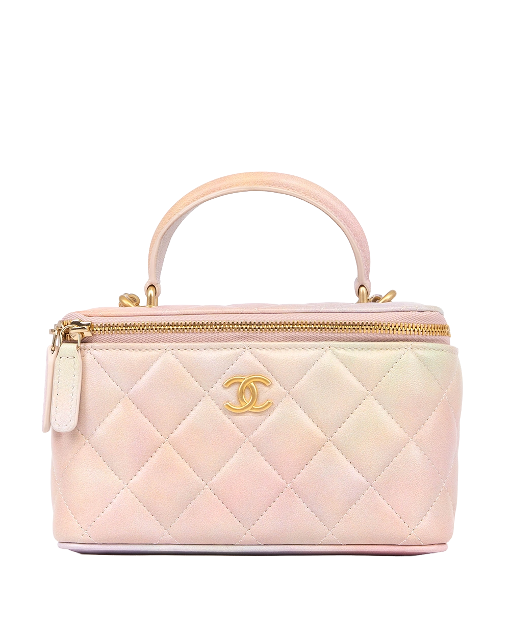 CHANEL VANITY WITH HANDLE PINK LAMB GHW 31915680 0484