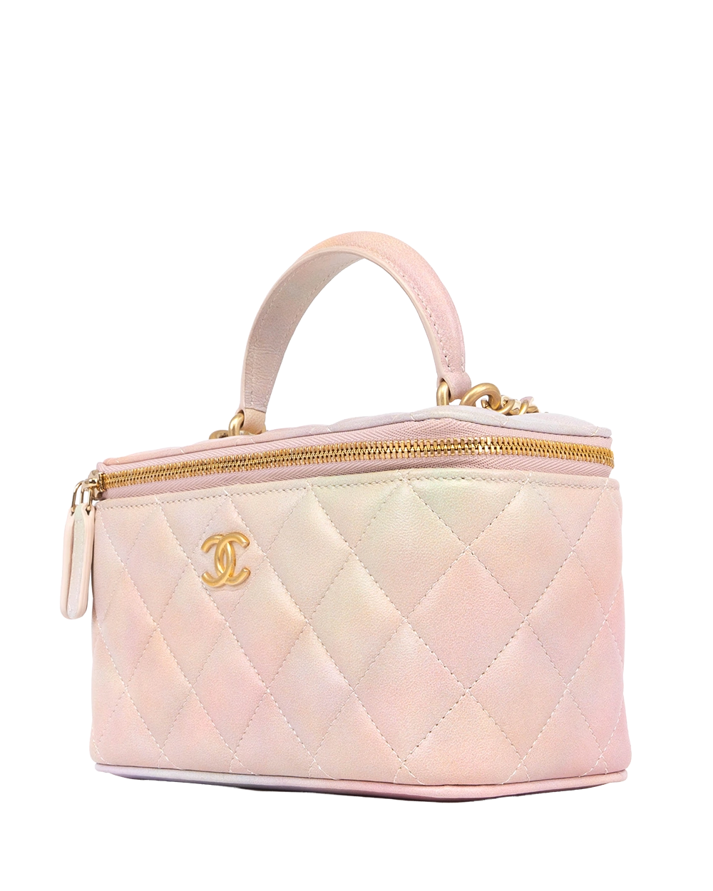 CHANEL VANITY WITH HANDLE PINK LAMB GHW 31915680 0485