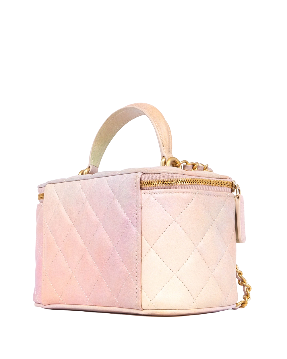 CHANEL VANITY WITH HANDLE PINK LAMB GHW 31915680 0486