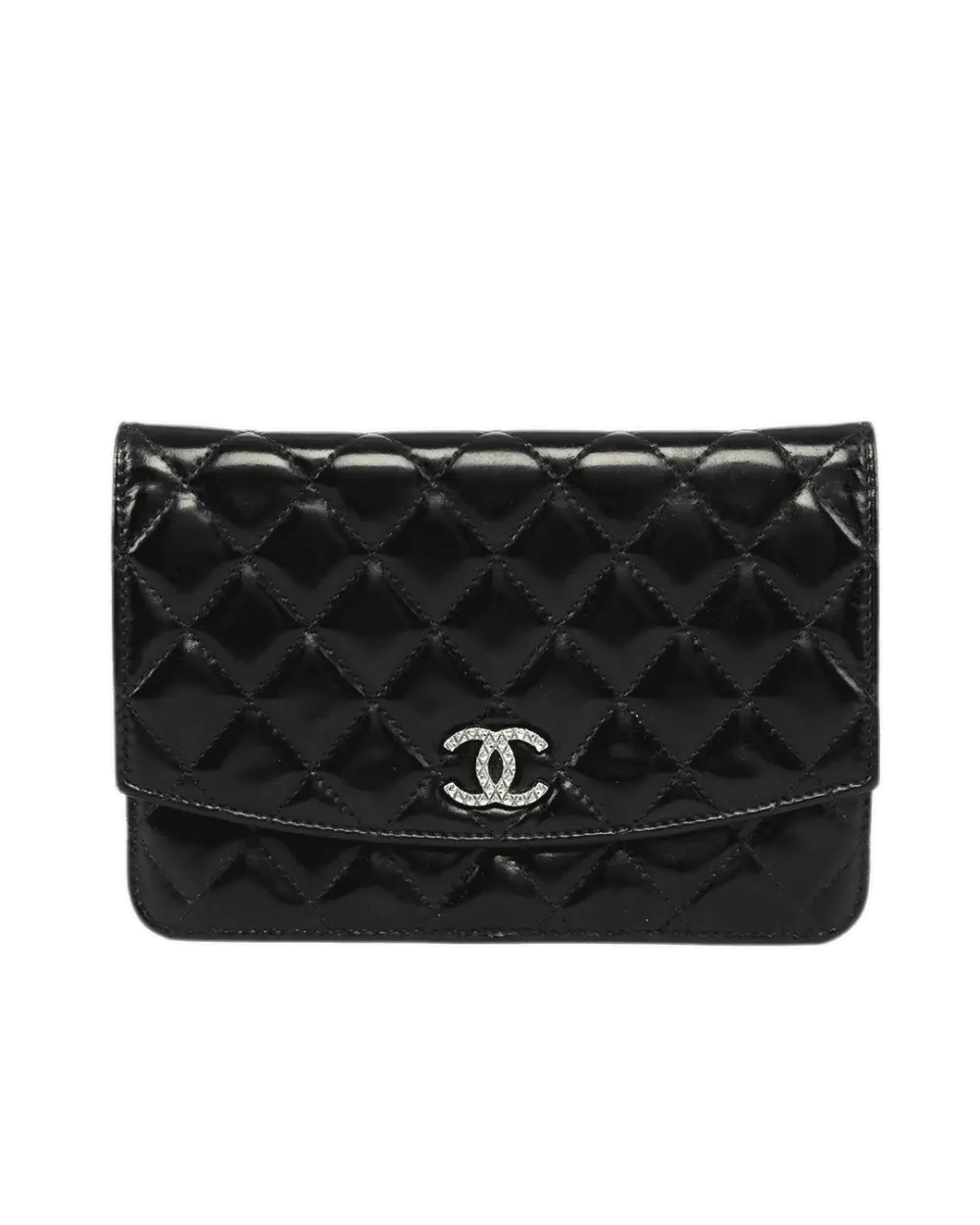 CHANEL WOC 9.5 BLACK PATENT SHW 15111365 0467