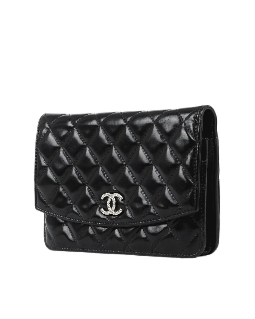 CHANEL WOC 9.5 BLACK PATENT SHW 15111365 0470