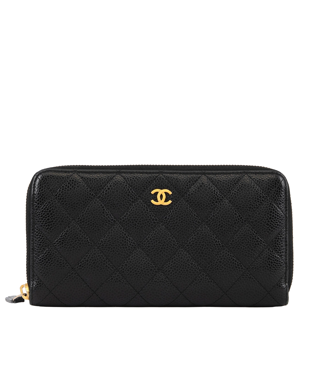CHANEL ZIPPY WALLET LONG BLACK CAVIAR GHW 26922644 1479(1)