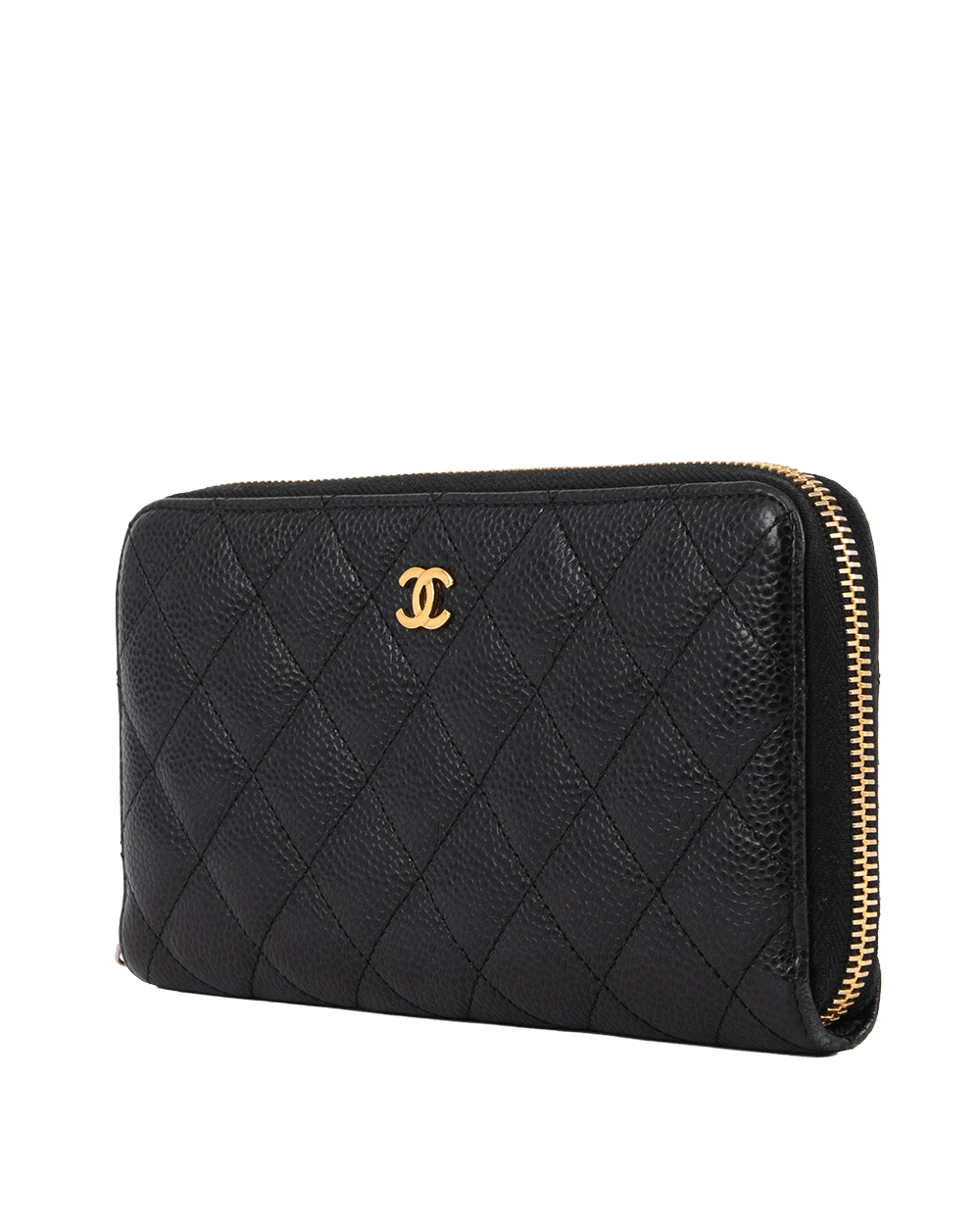 CHANEL ZIPPY WALLET LONG BLACK CAVIAR GHW 26922644 1480(1)