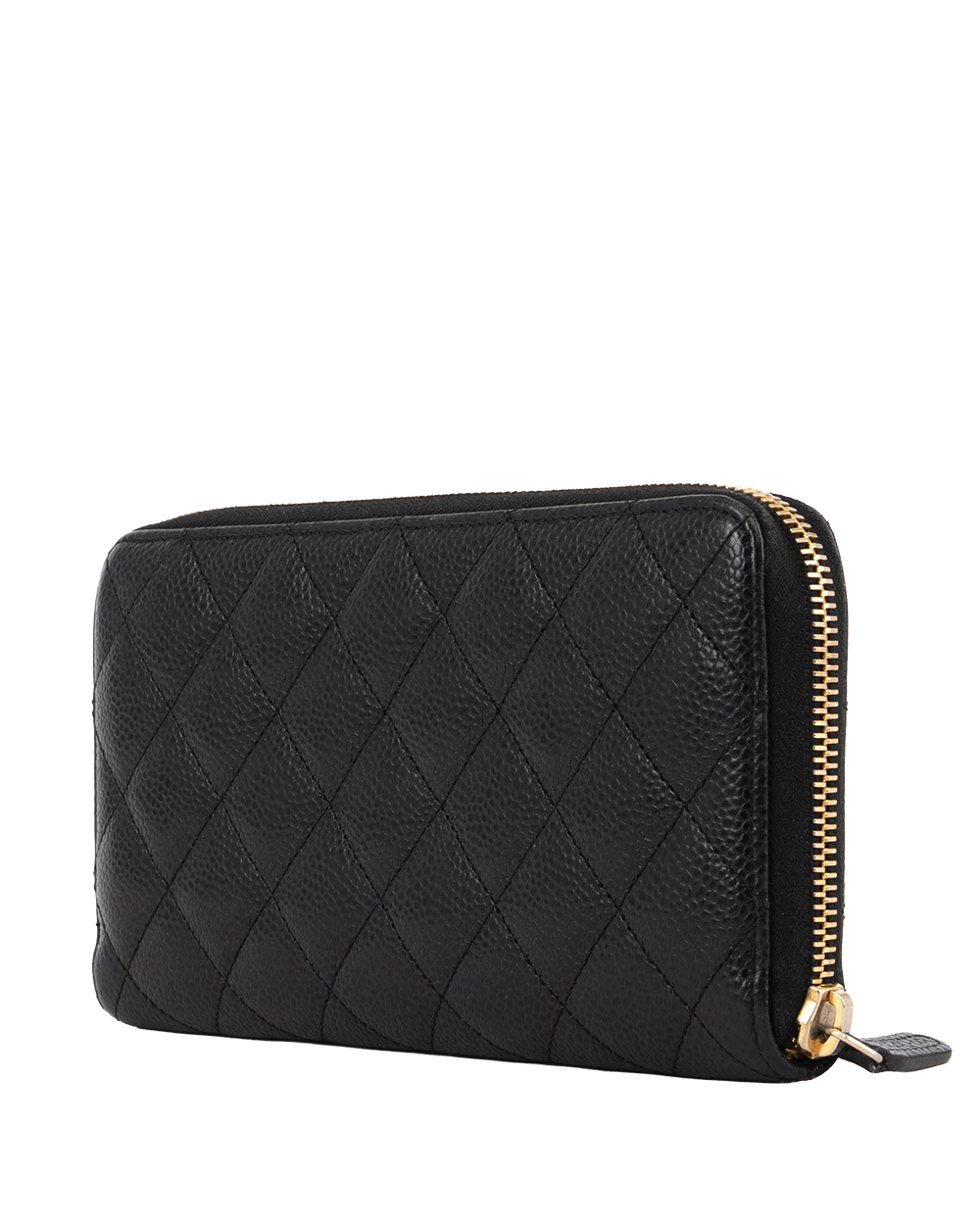 CHANEL ZIPPY WALLET LONG BLACK CAVIAR GHW 26922644 1481(1)