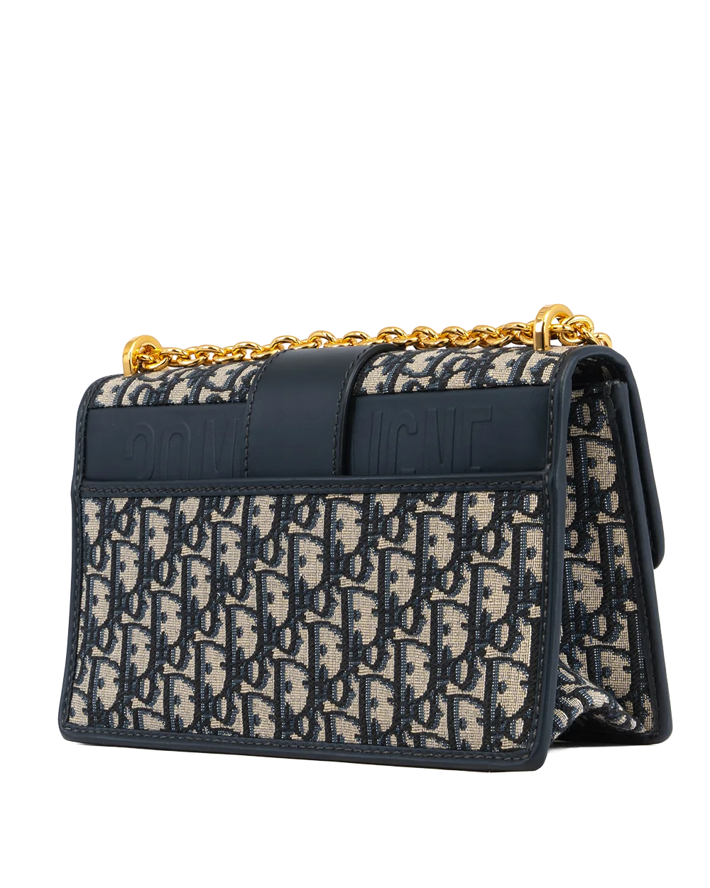DIOR 30 MONTAIGNE MEDIUM BLUE NAVY OBLIQUE JACUARD GHW 09 MA 1204 2323