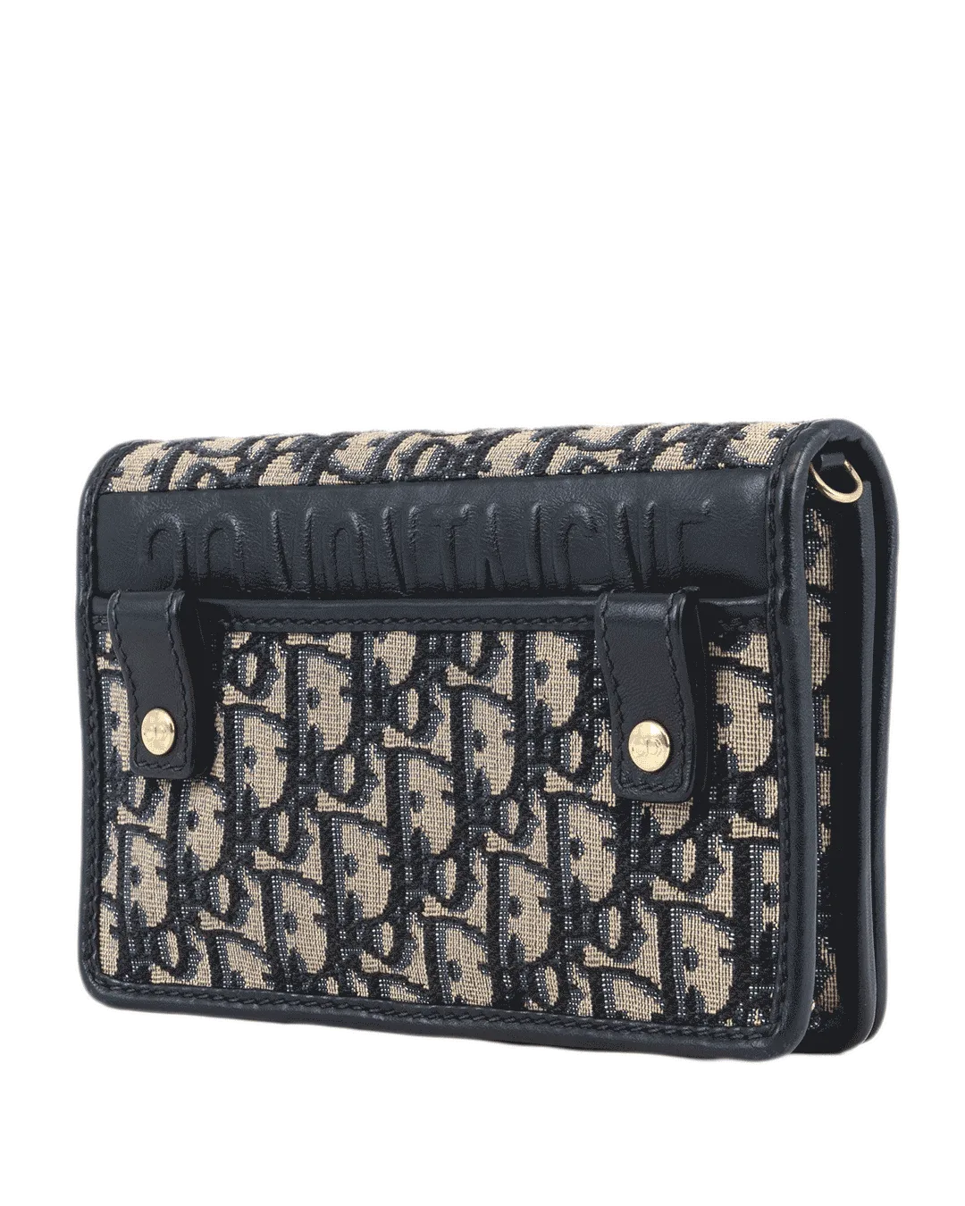 DIOR 30 MONTAIGNE POUCH BLUE OBLIQUE JACUARD GHW 19 BO 1291 3855