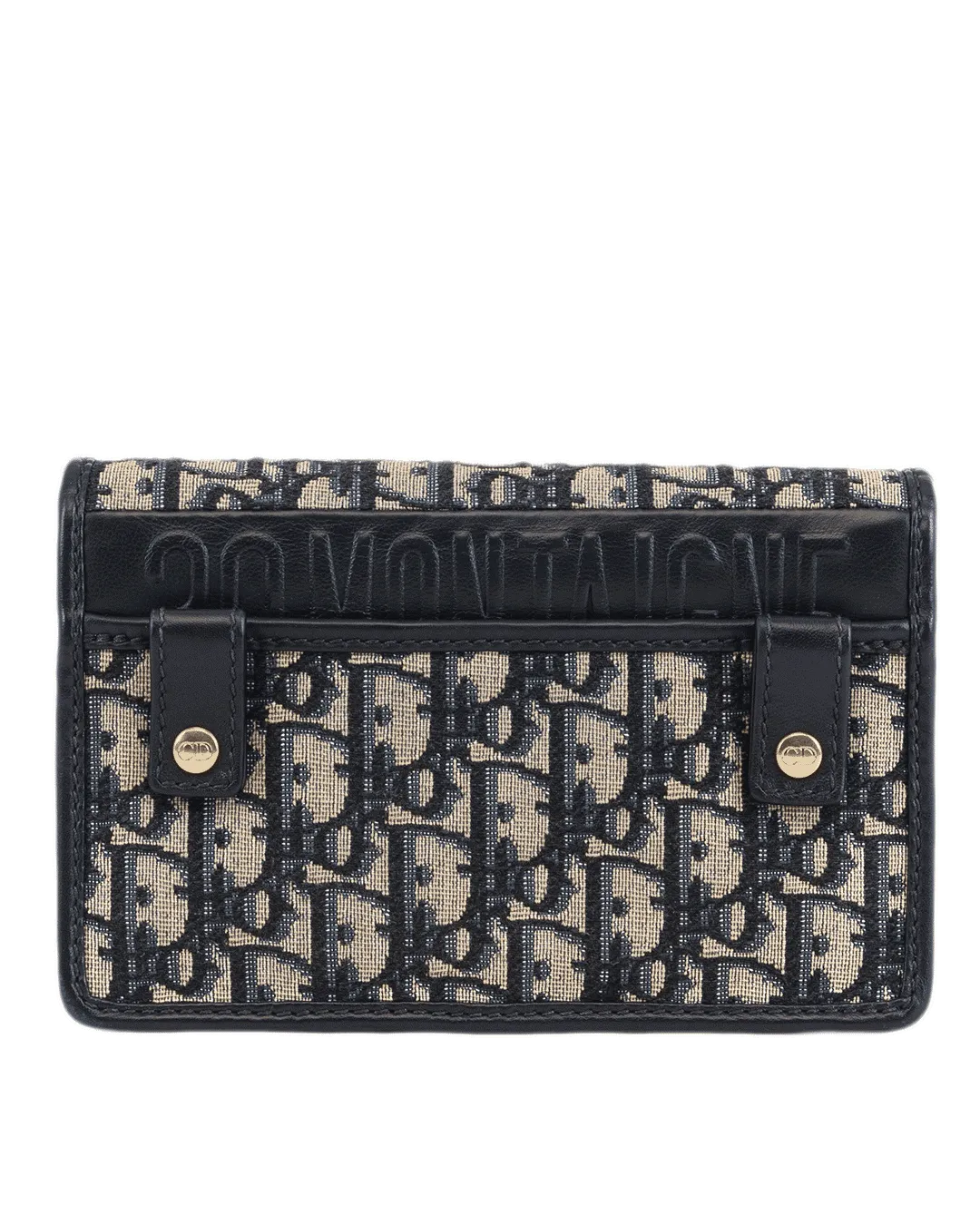 DIOR 30 MONTAIGNE POUCH BLUE OBLIQUE JACUARD GHW 19 BO 1291 3856