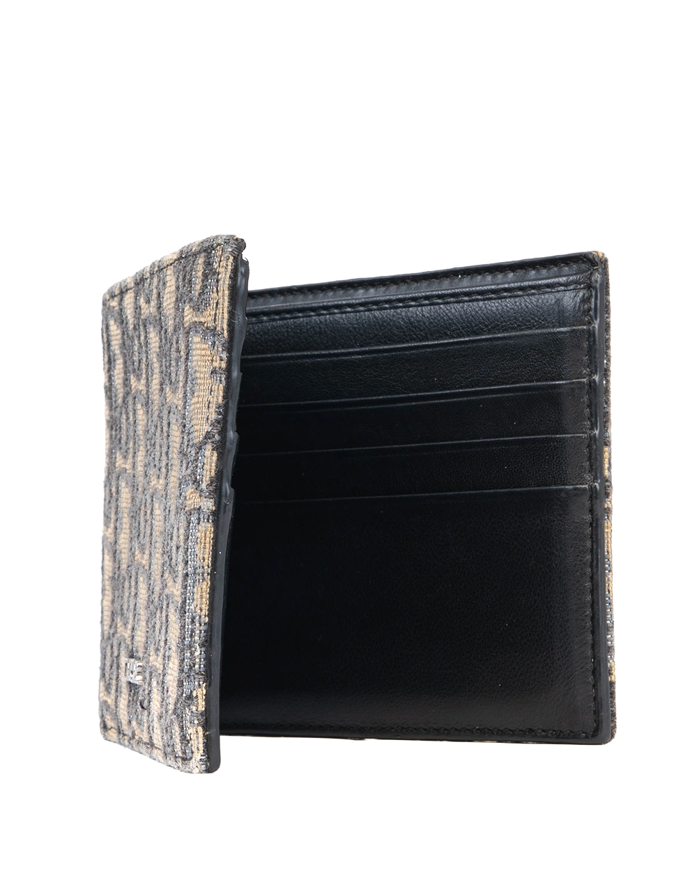 DIOR 8 CARD WALLET SHORT NAVY BLUE OBLIQUE JACUARD SHW 1297