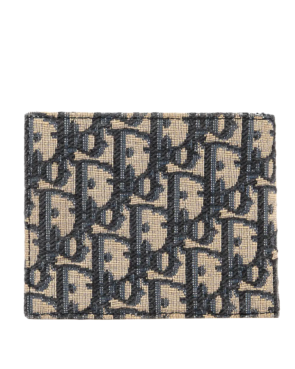 DIOR 8 CARD WALLET SHORT NAVY BLUE OBLIQUE JACUARD SHW 1299