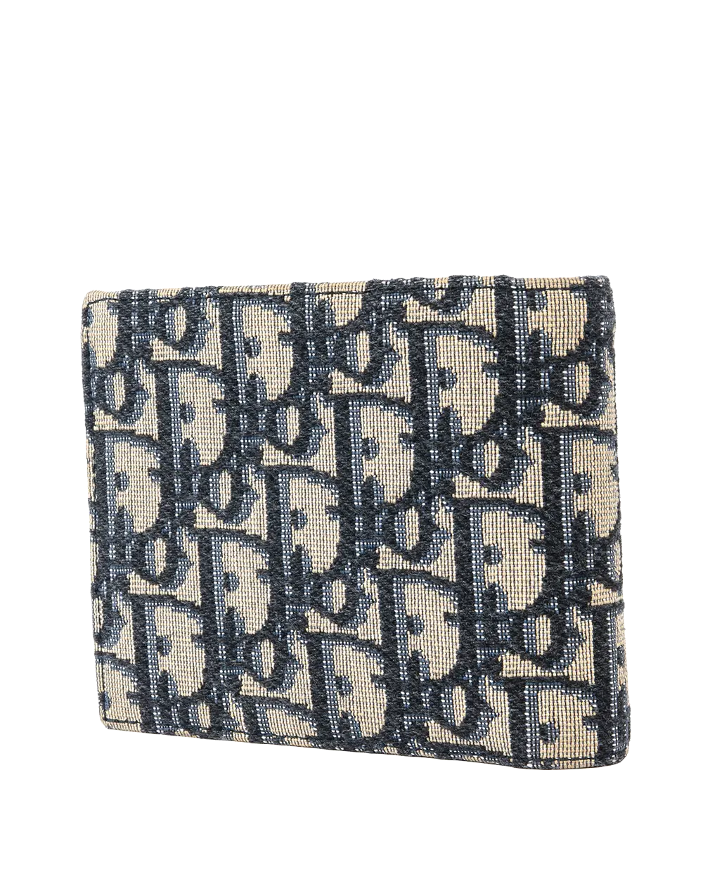 DIOR BI FOLD WALLET SHORT BLUE NAVY OBLIQUE JACUARD 12 BO 0211 1247