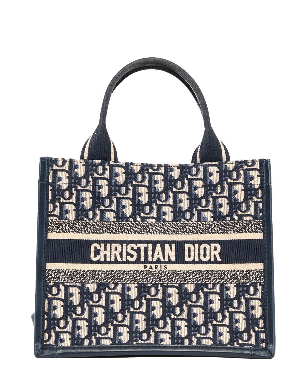 DIOR BOOK TOTE SMALL BLUE NAVY OBLIQUE JACUARD GHW 88 MA 0254 2845
