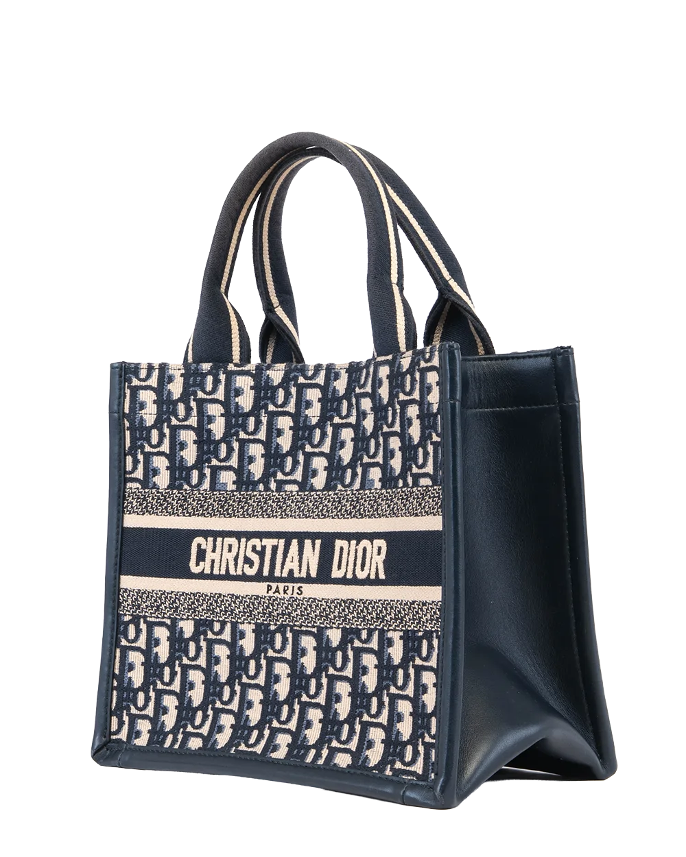 DIOR BOOK TOTE SMALL BLUE NAVY OBLIQUE JACUARD GHW 88 MA 0254 2846
