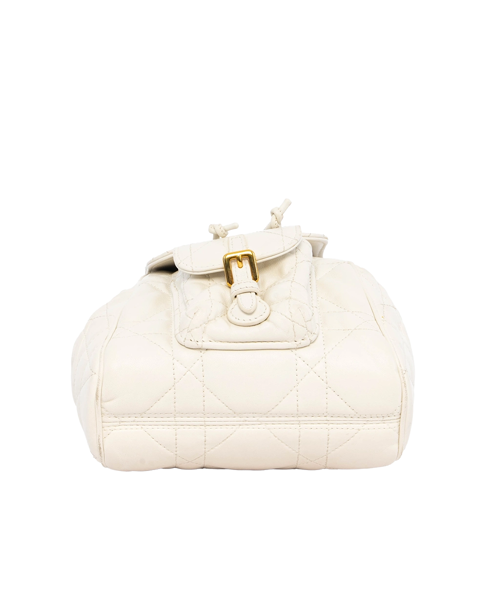 DIOR CARO BACKPACK SMALL WHITE LAMB GHW 15 MA 1214 0562