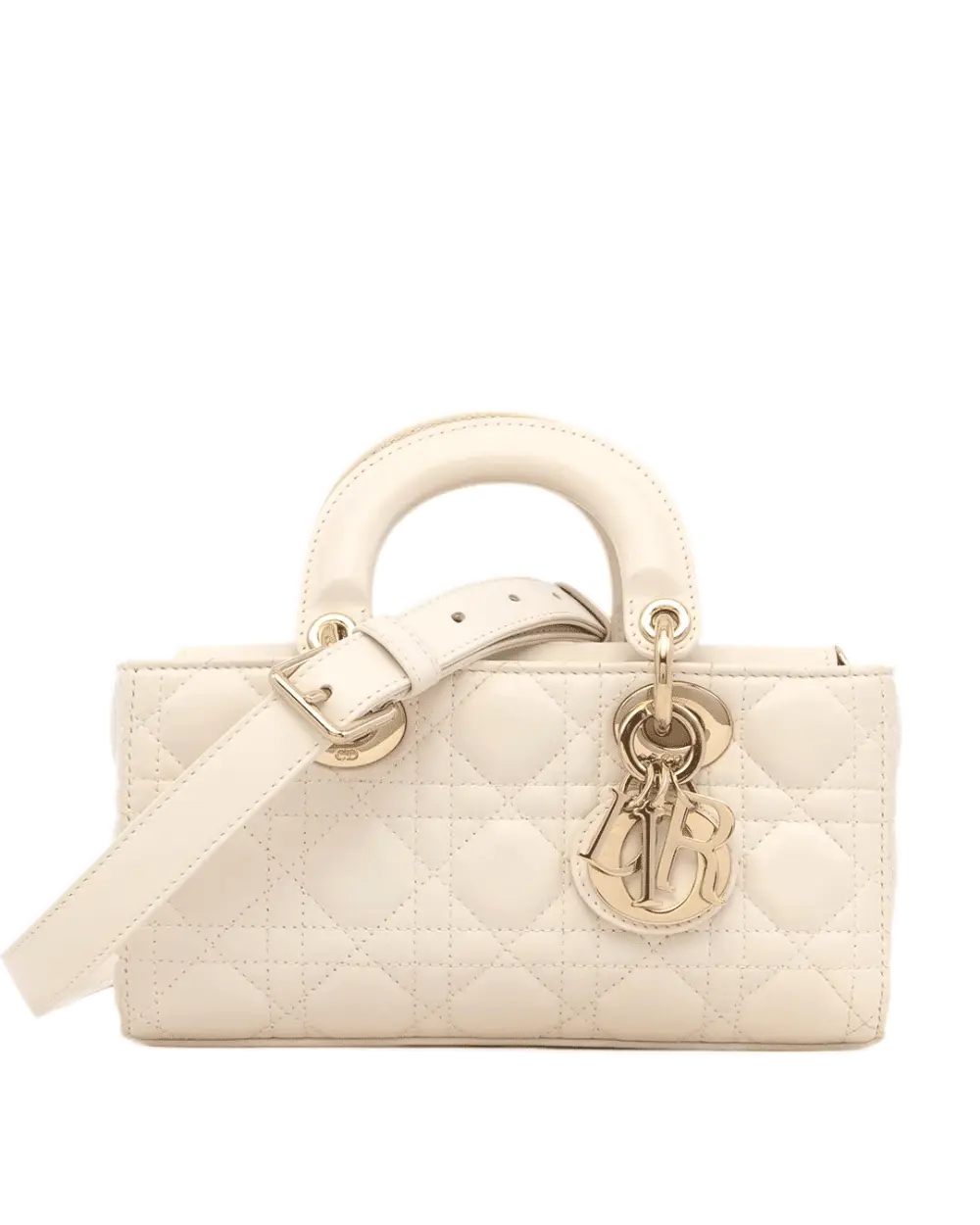 DIOR LADY D JOY SMALL WHITE LAMB GHW 10 MA 0243 4911