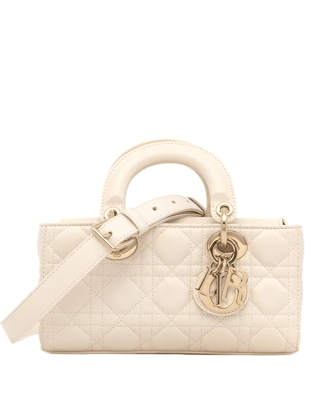 DIOR LADY D JOY SMALL WHITE LAMB GHW 10 MA 0243 4911