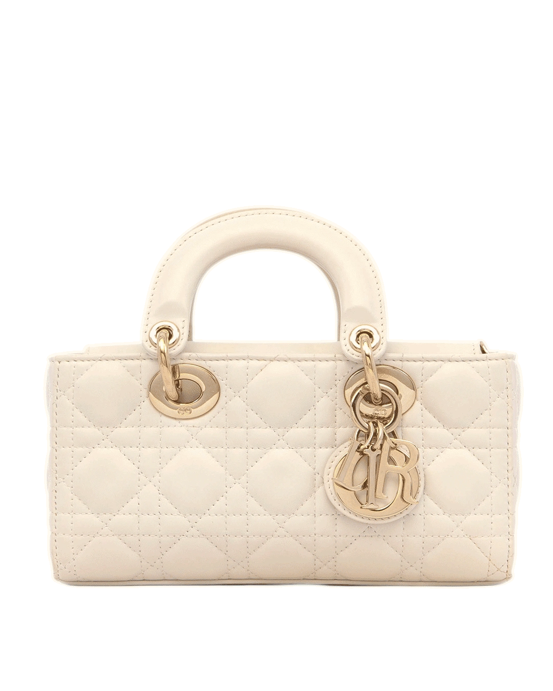 DIOR LADY D JOY SMALL WHITE LAMB GHW 10 MA 0243 4912