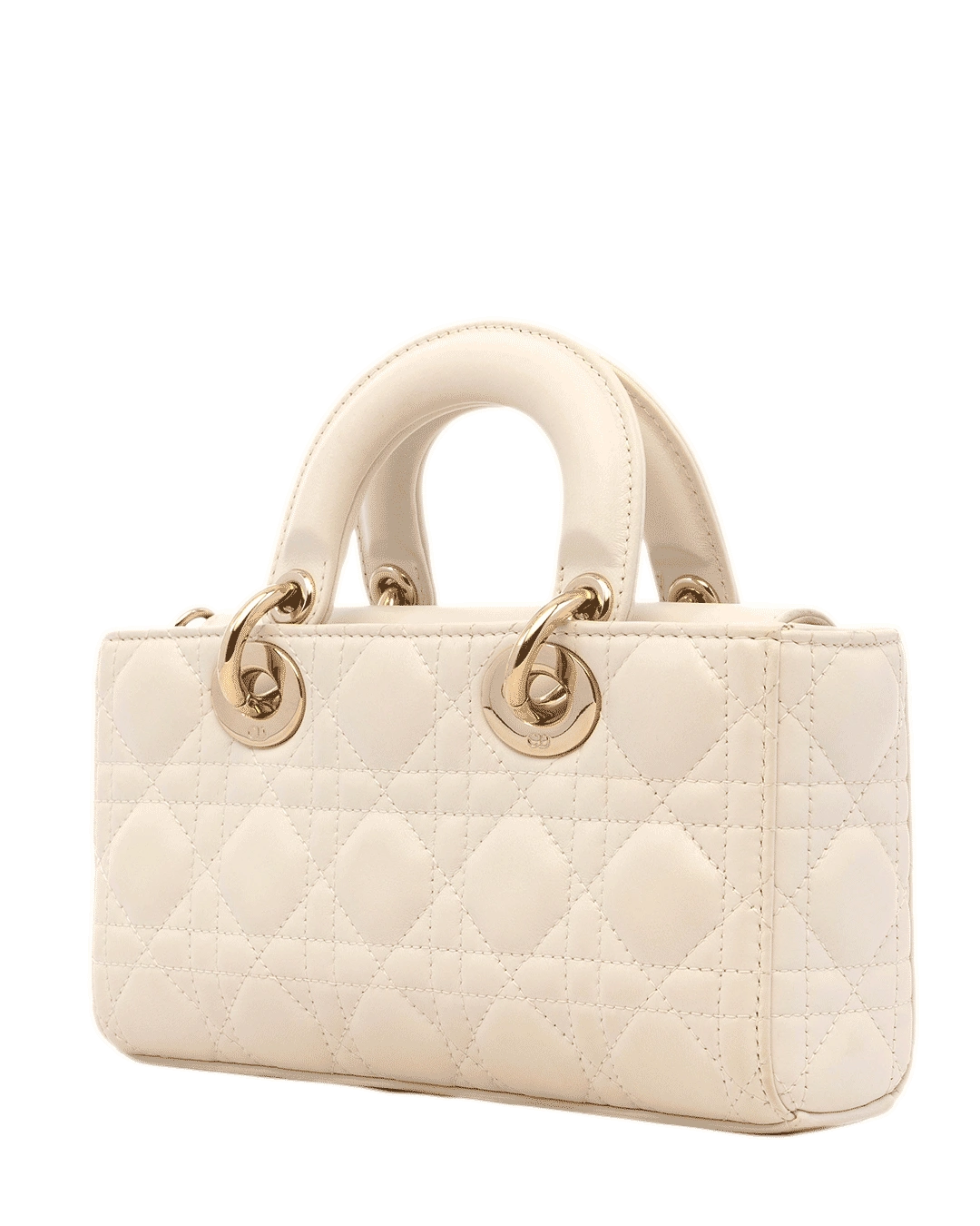 DIOR LADY D JOY SMALL WHITE LAMB GHW 10 MA 0243 4916