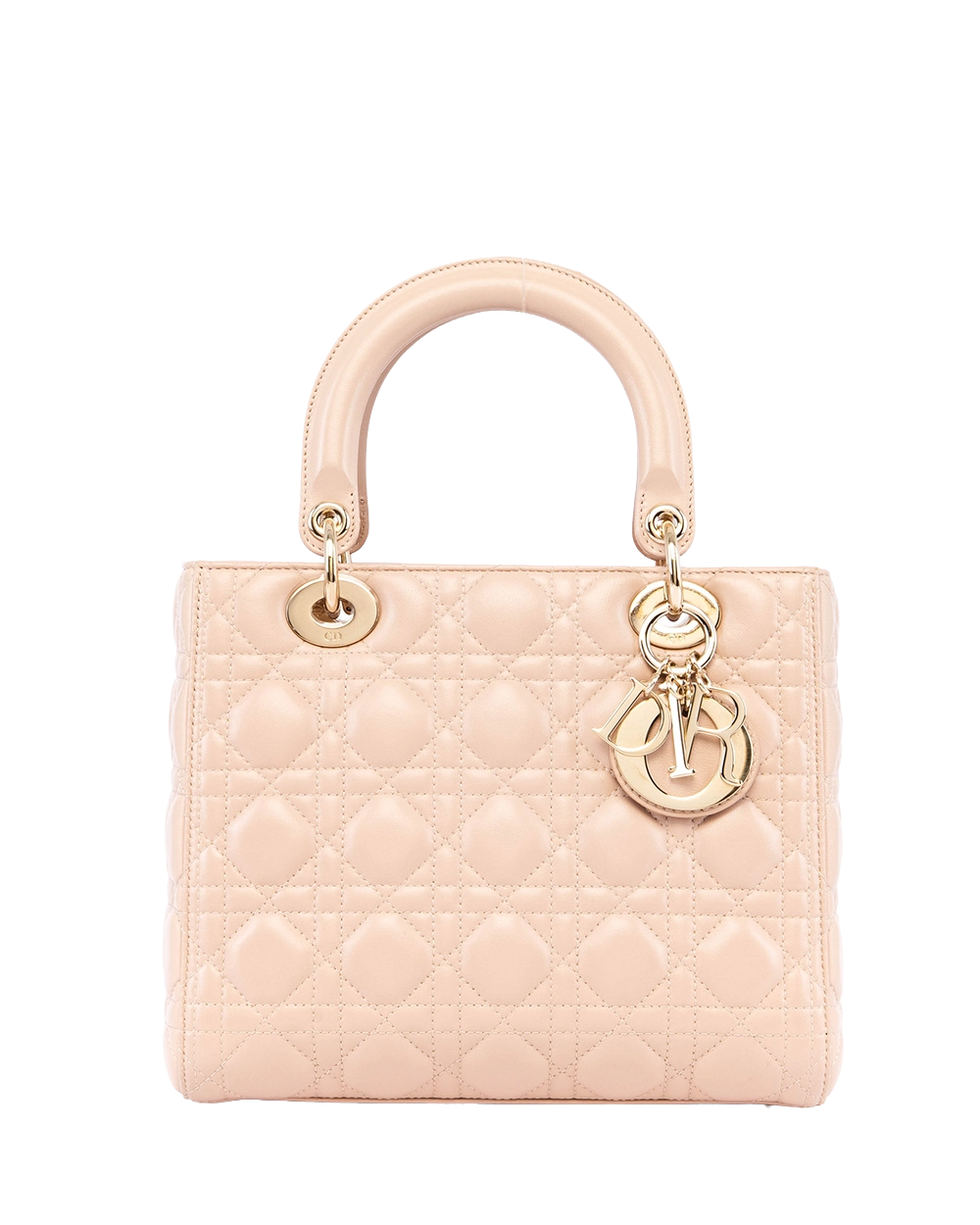 DIOR LADY MEDIUM BEIGE NUDE LAMB GHW 18 MA 0126 04789