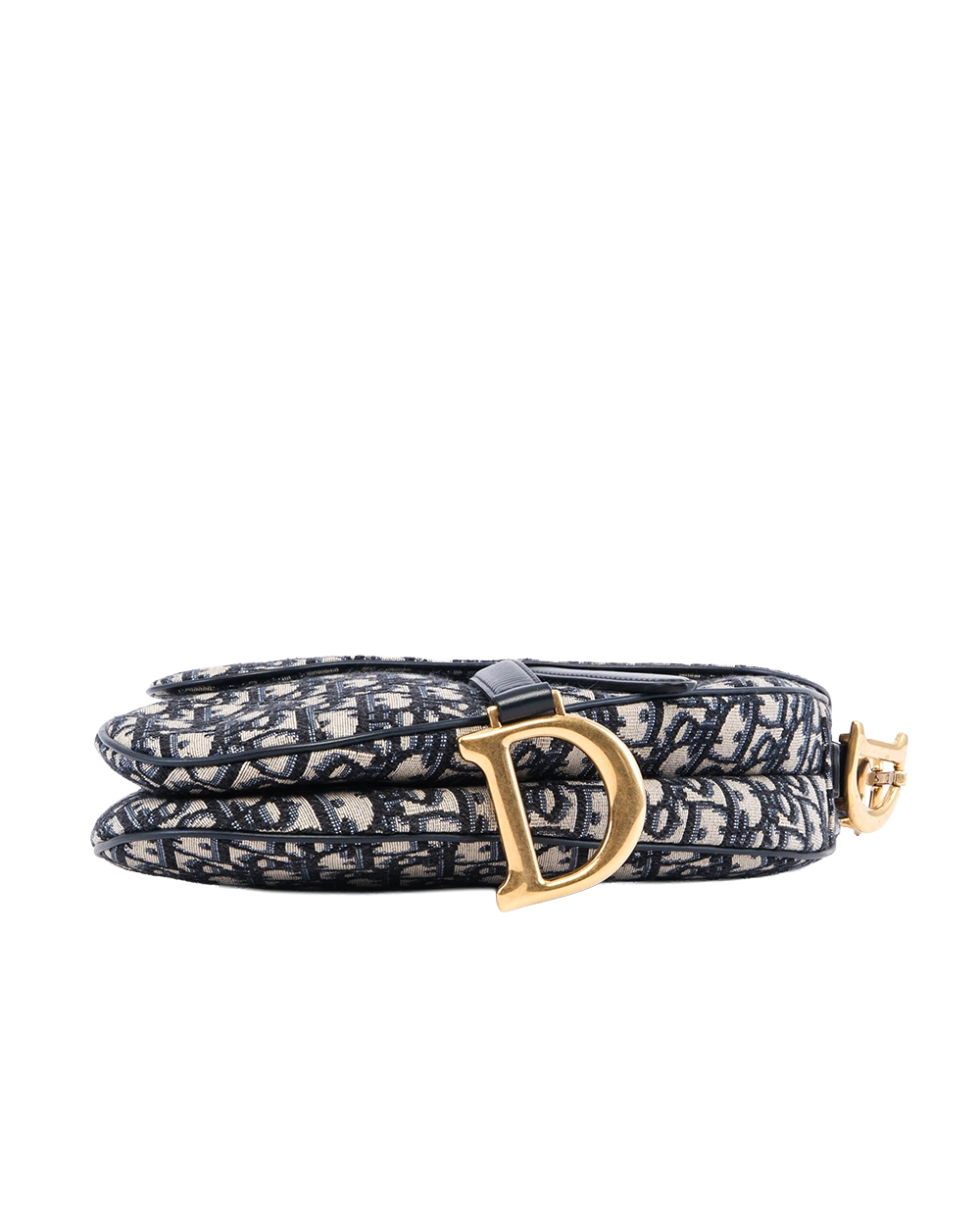 DIOR SADDLE MEDIUM BLUE NAVY OBLIQUE JACUARD GHW 01 RU 1108 05881