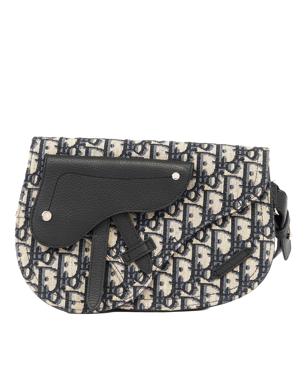 DIOR SADDLE POUCH BLUE NAVY OBLIQUE JACUARD SHW 26 BO 1210 0502