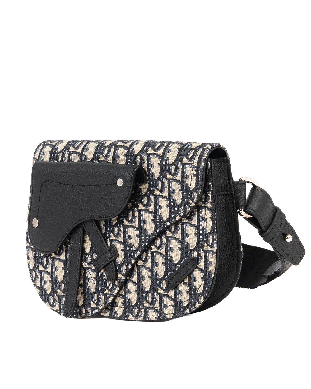 DIOR SADDLE POUCH BLUE NAVY OBLIQUE JACUARD SHW 26 BO 1210 0504