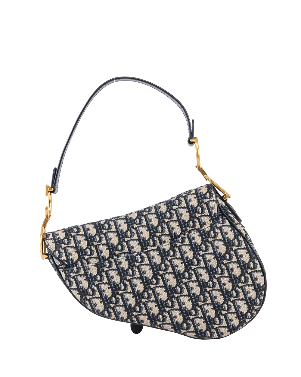 DIOR SADDLE SMALL NAVY OBLIQUE JACUARD GHW 05 RU 0213 2674