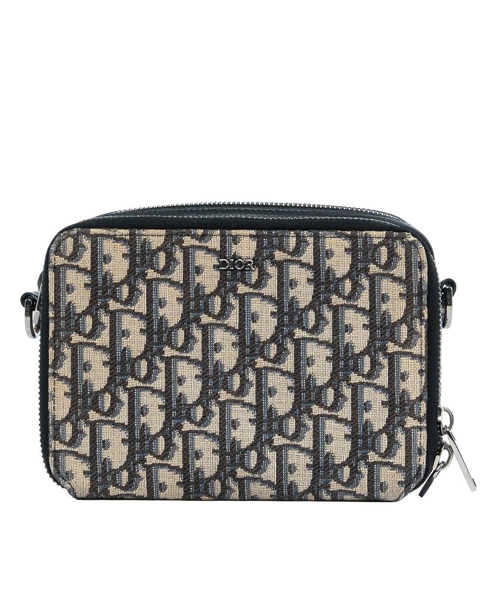 DIOR ZIPPED POUCH BLUE NAVY OBLIQUE JACUARD SHW 11 BO 0232 0242