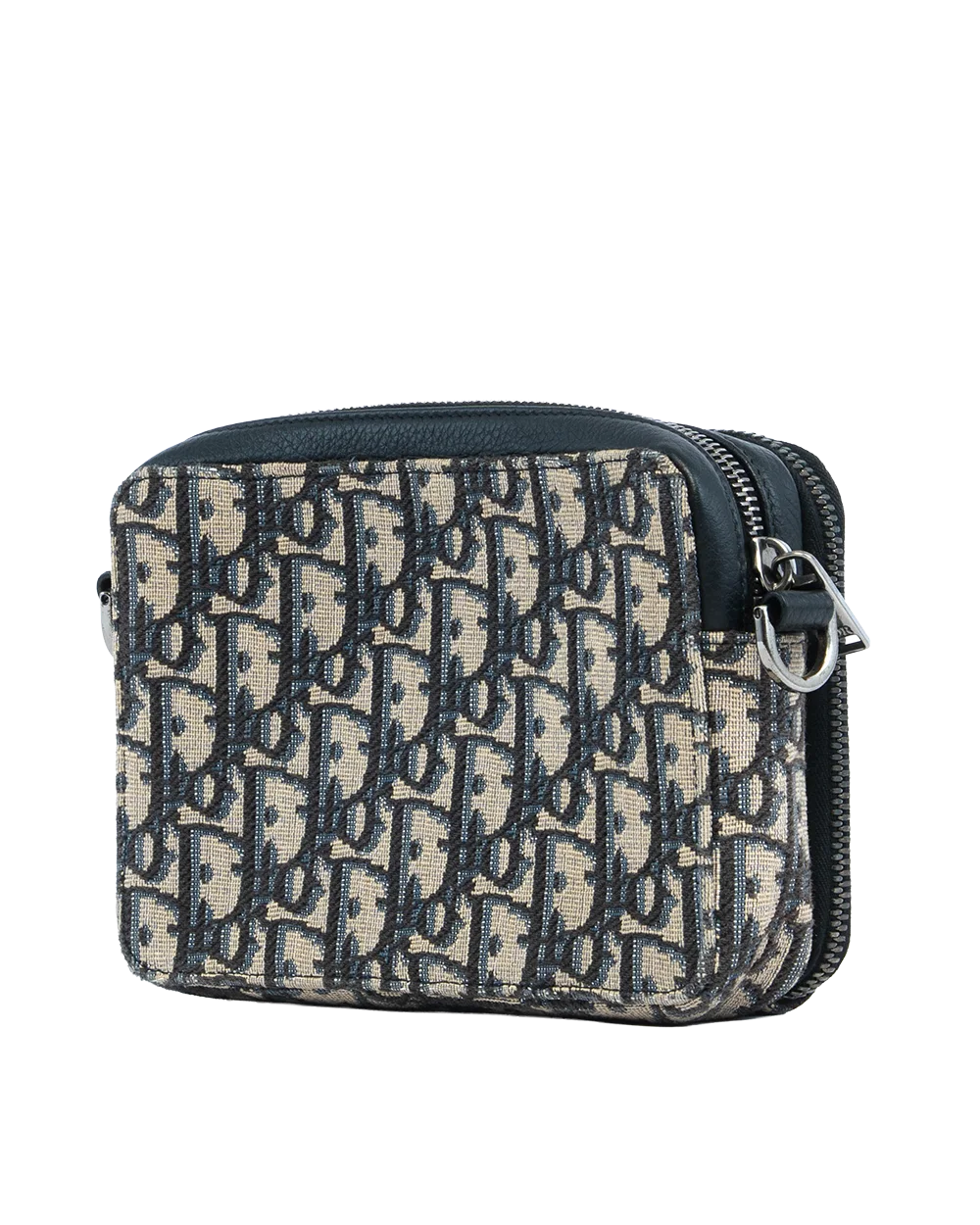 DIOR ZIPPED POUCH BLUE NAVY OBLIQUE JACUARD SHW 11 BO 0232 0244