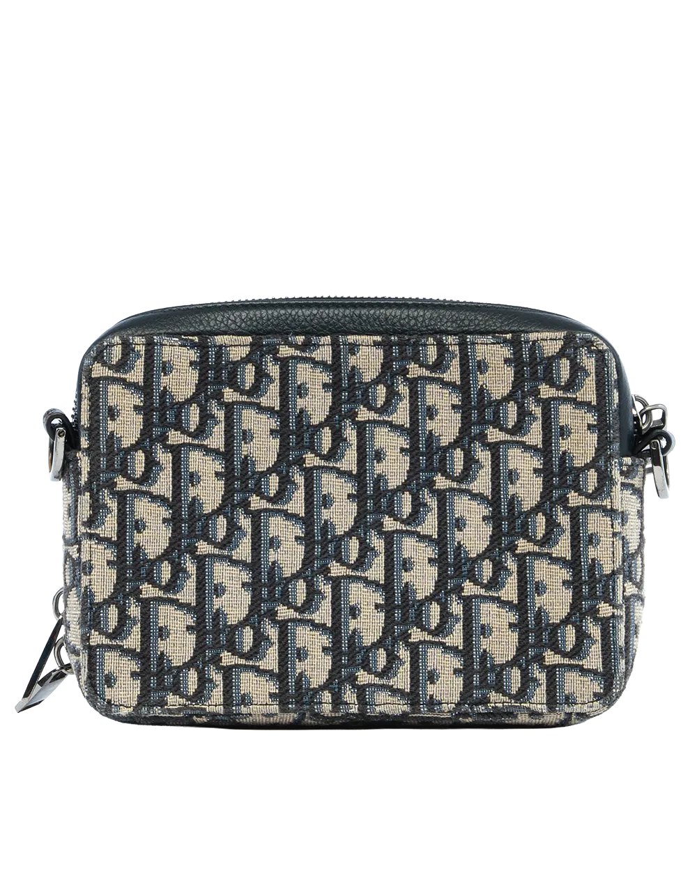 DIOR ZIPPED POUCH BLUE NAVY OBLIQUE JACUARD SHW 11 BO 0232 0245