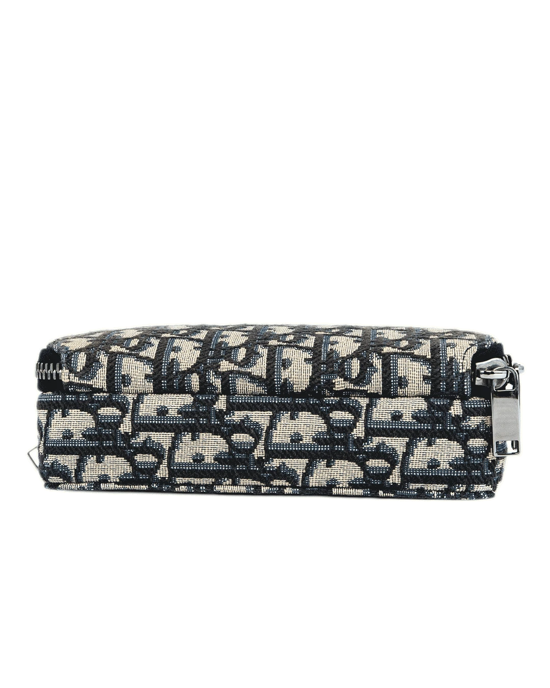 DIOR ZIPPED POUCH BLUE NAVY OBLIQUE JACUARD SHW 1517