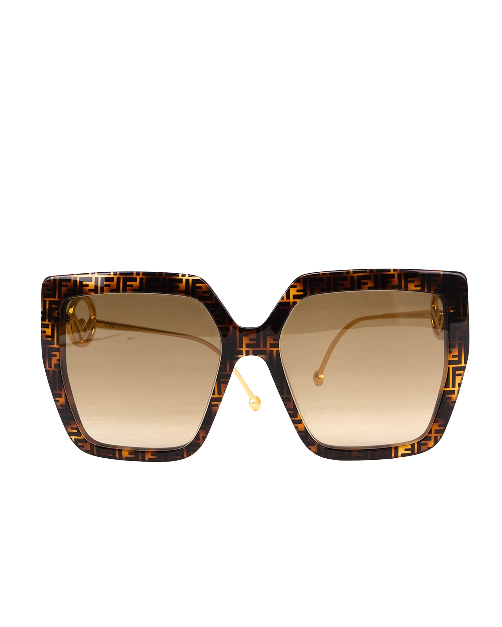 FENDI FF 0410 S SUNGLASSES BROWN GHW 1381