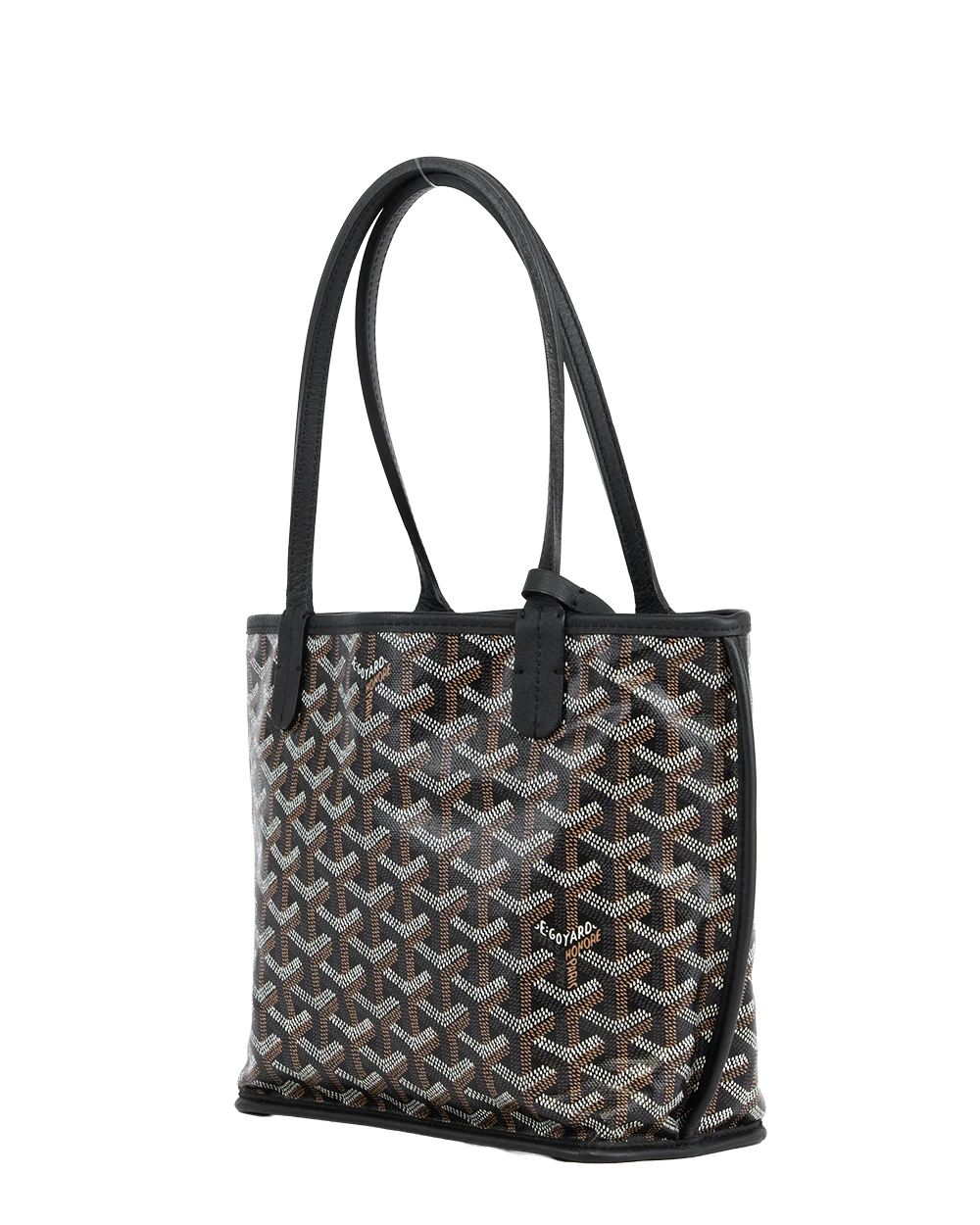 GOYARD ANJOU MINI BLACK CANVAS SHW SUT 020243 1864