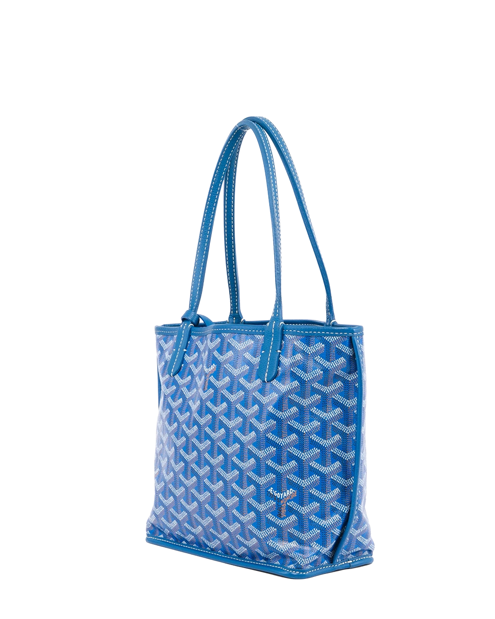 GOYARD ANJOU MINI BLUE CANVAS SHW MAE 020235 05804