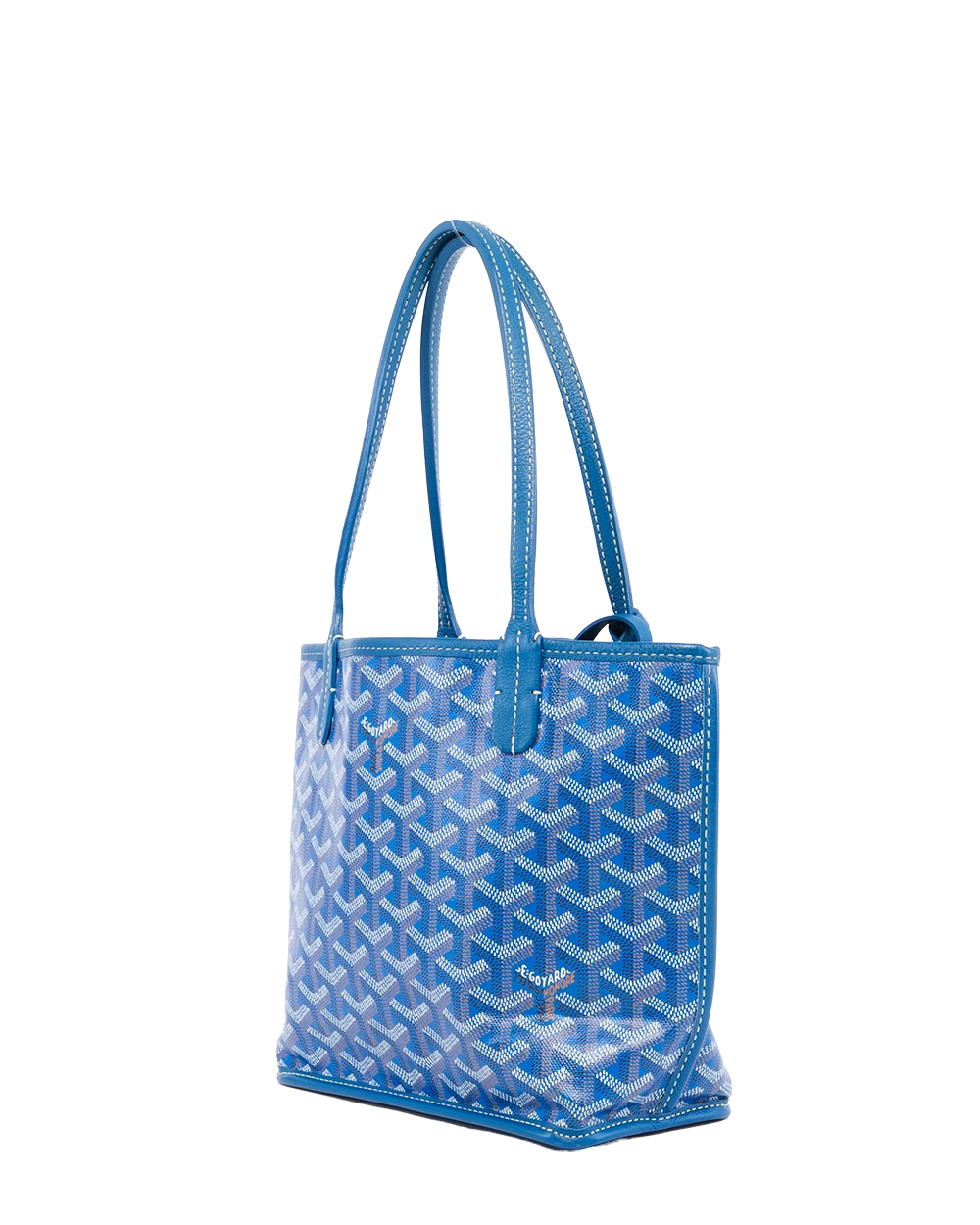 GOYARD ANJOU MINI BLUE CANVAS SHW MAE 020235 05805