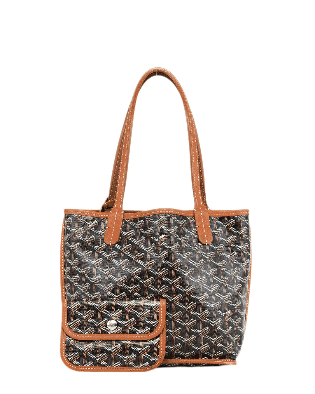 GOYARD ANJOU MINI BROWN CANVAS SHW MAE 020237 2175