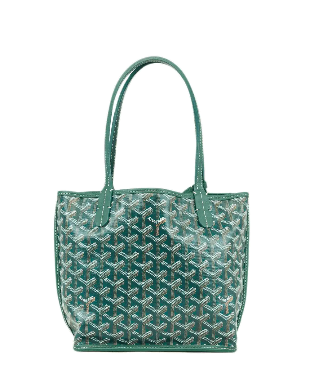 GOYARD ANJOU MINI GREEN CANVAS SHW SAG 020236 43337