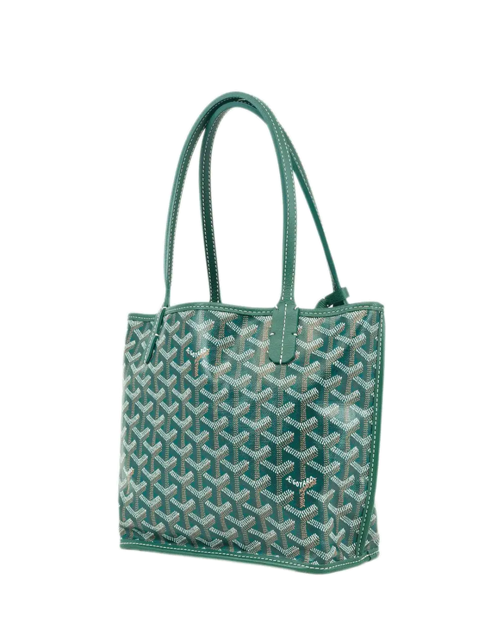 GOYARD ANJOU MINI GREEN CANVAS SHW SAG 020236 43338