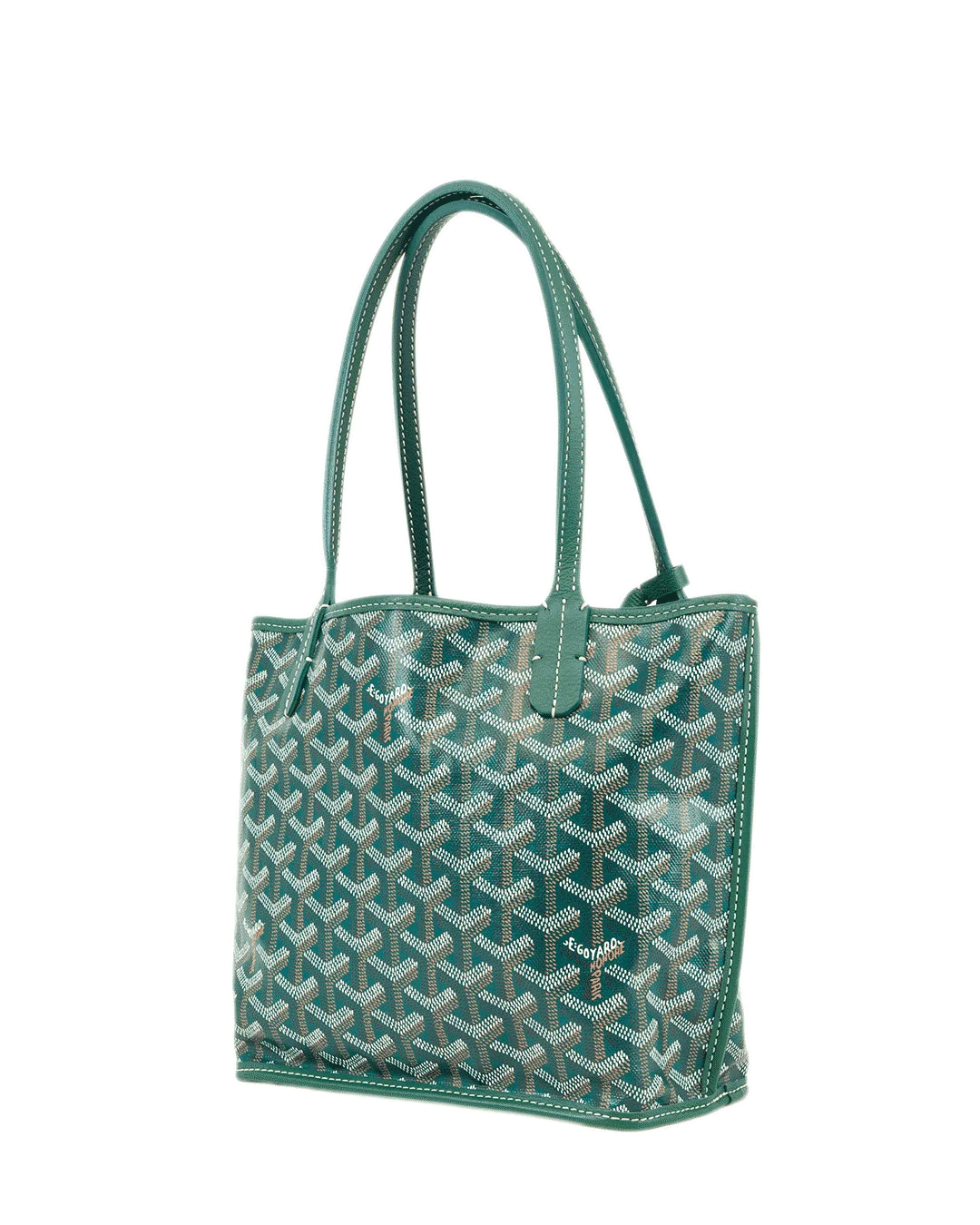 GOYARD ANJOU MINI GREEN CANVAS SHW SAG 020236 43338
