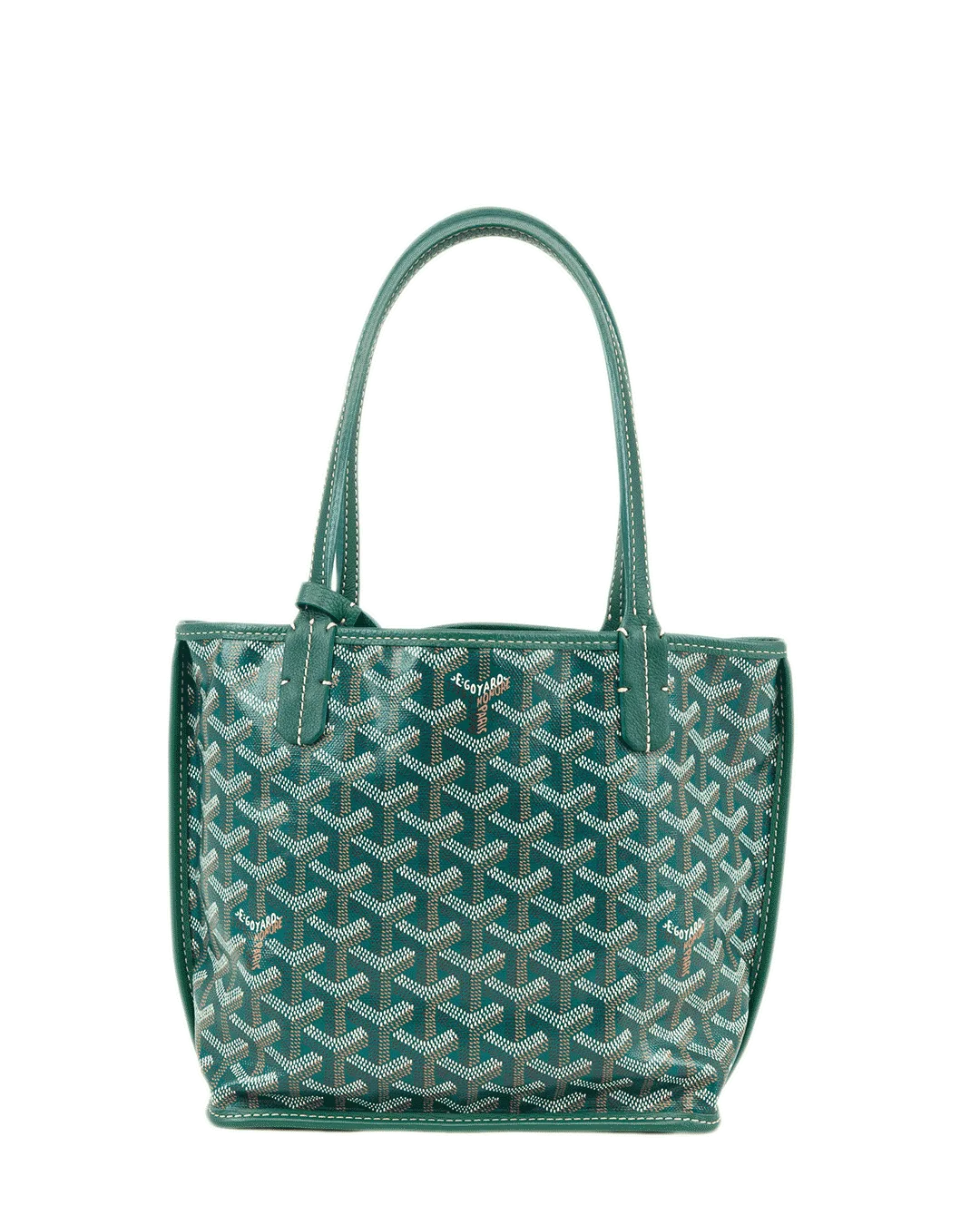 GOYARD ANJOU MINI GREEN CANVAS SHW SAG 020236 43340