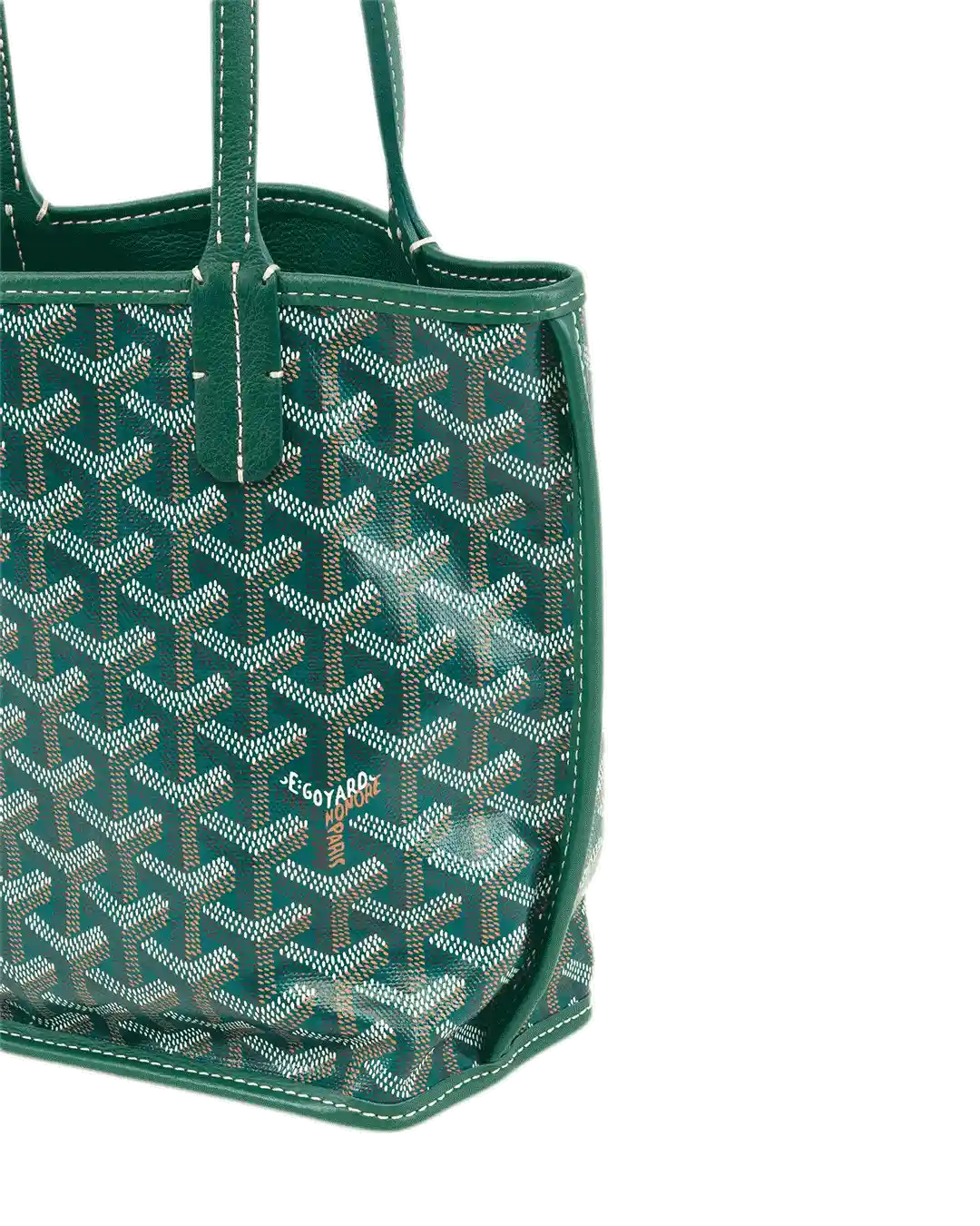 GOYARD ANJOU MINI GREEN CANVAS SHW SAG 020236 43346