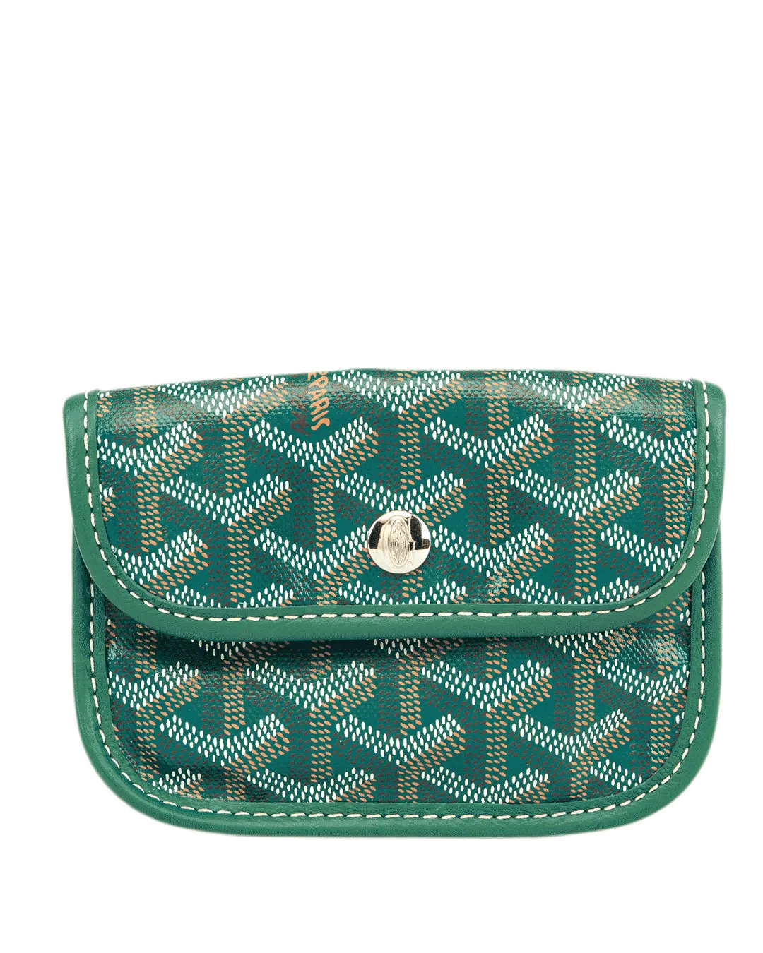 GOYARD ANJOU MINI GREEN CANVAS SHW SAG 020236 43348