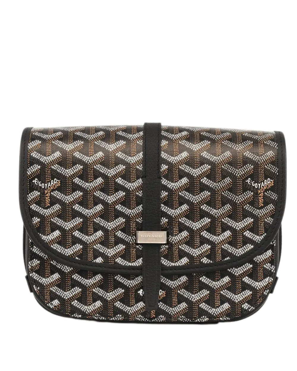 GOYARD BELVEDERE PM BLACK CANVAS SHW MAE 120240 4142