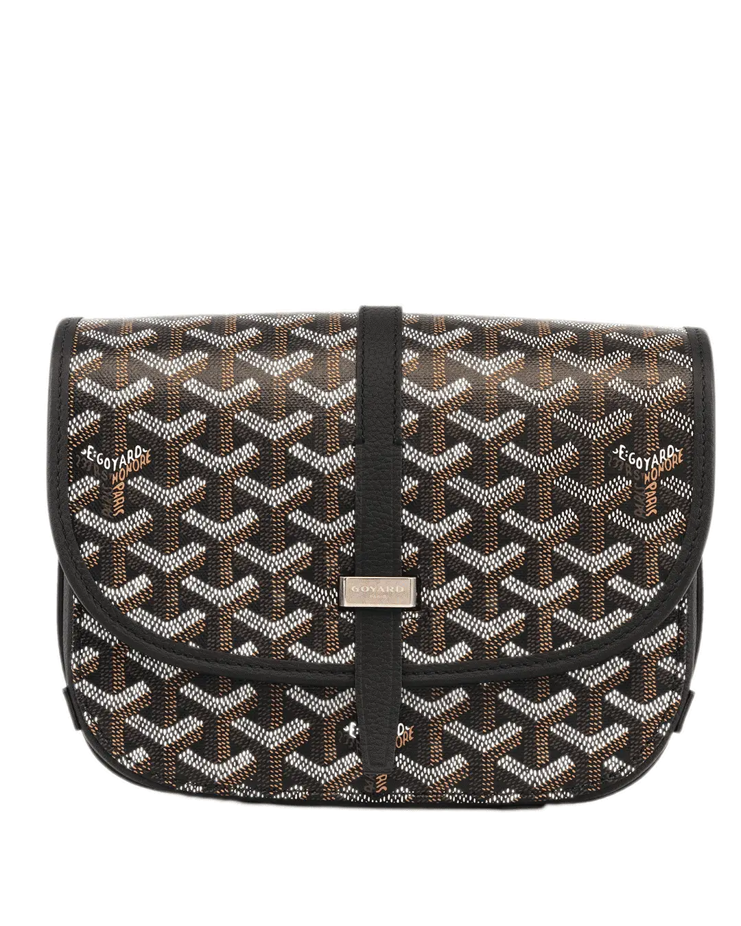 GOYARD BELVEDERE PM BLACK CANVAS SHW MAE 120240 4142