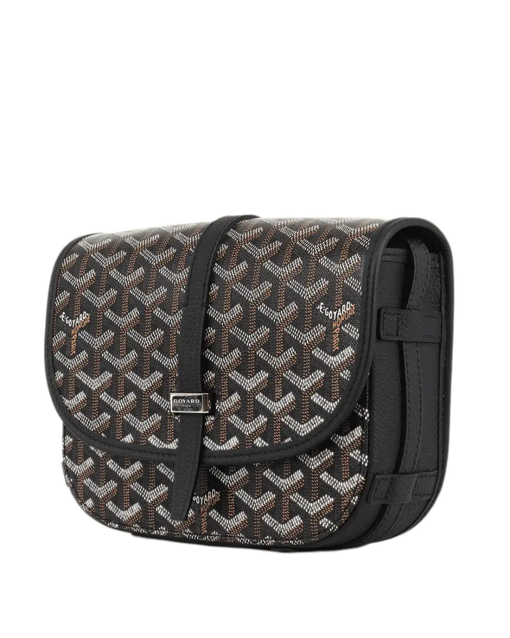 GOYARD BELVEDERE PM BLACK CANVAS SHW MAE 120240 4143