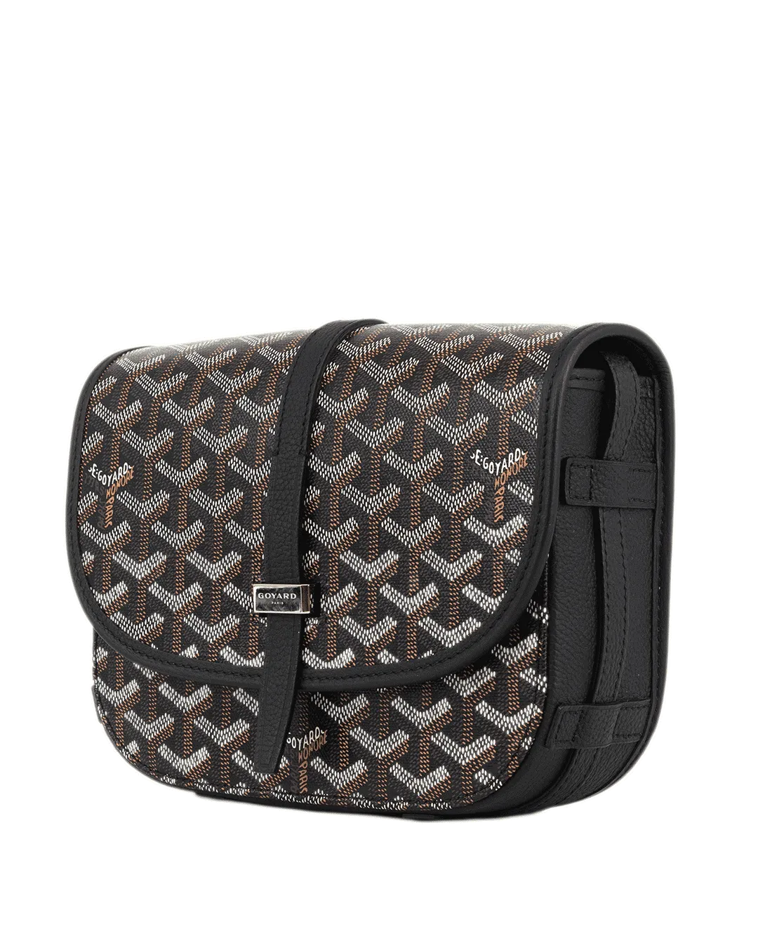 GOYARD BELVEDERE PM BLACK CANVAS SHW MAE 120240 4143
