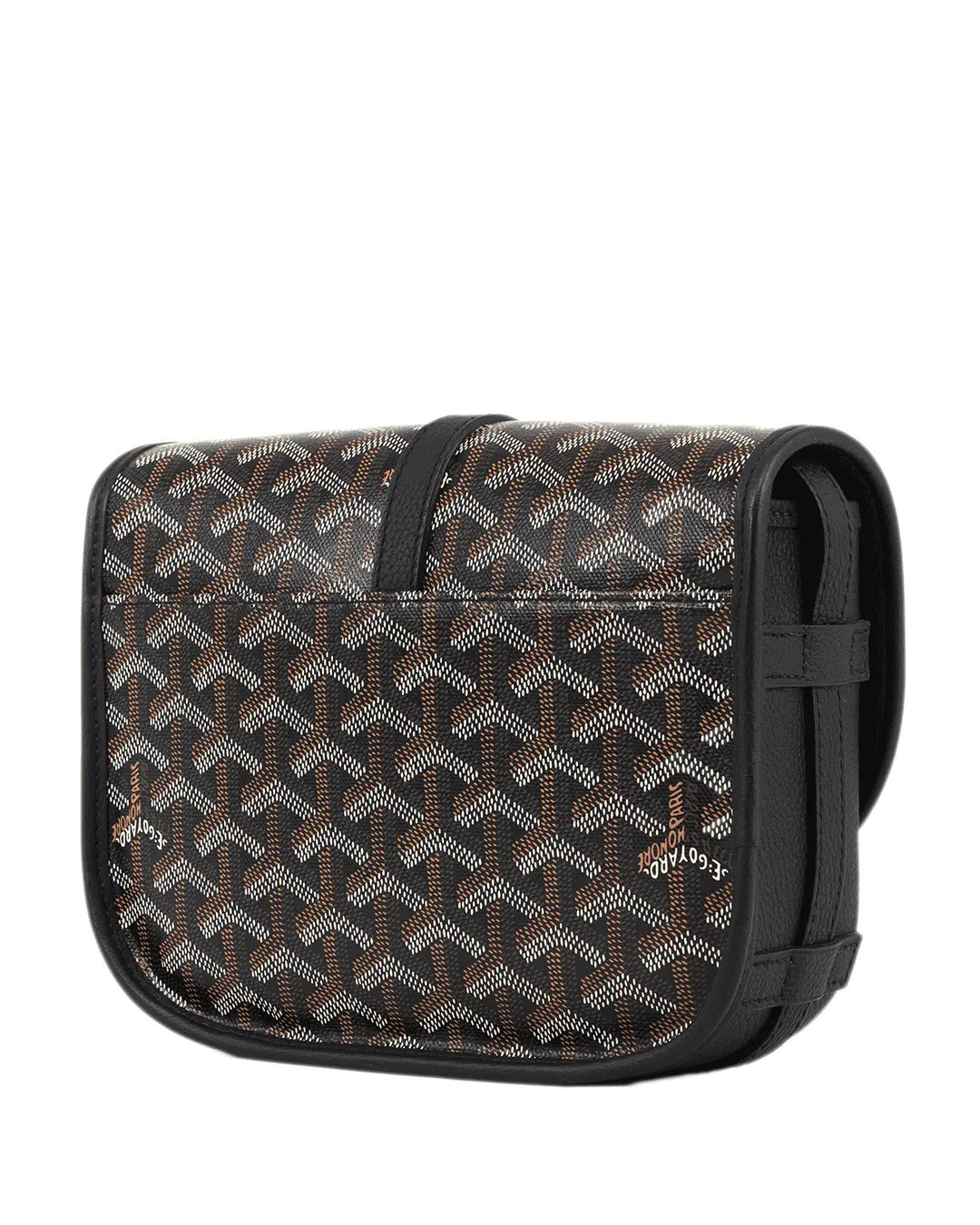 GOYARD BELVEDERE PM BLACK CANVAS SHW MAE 120240 4144