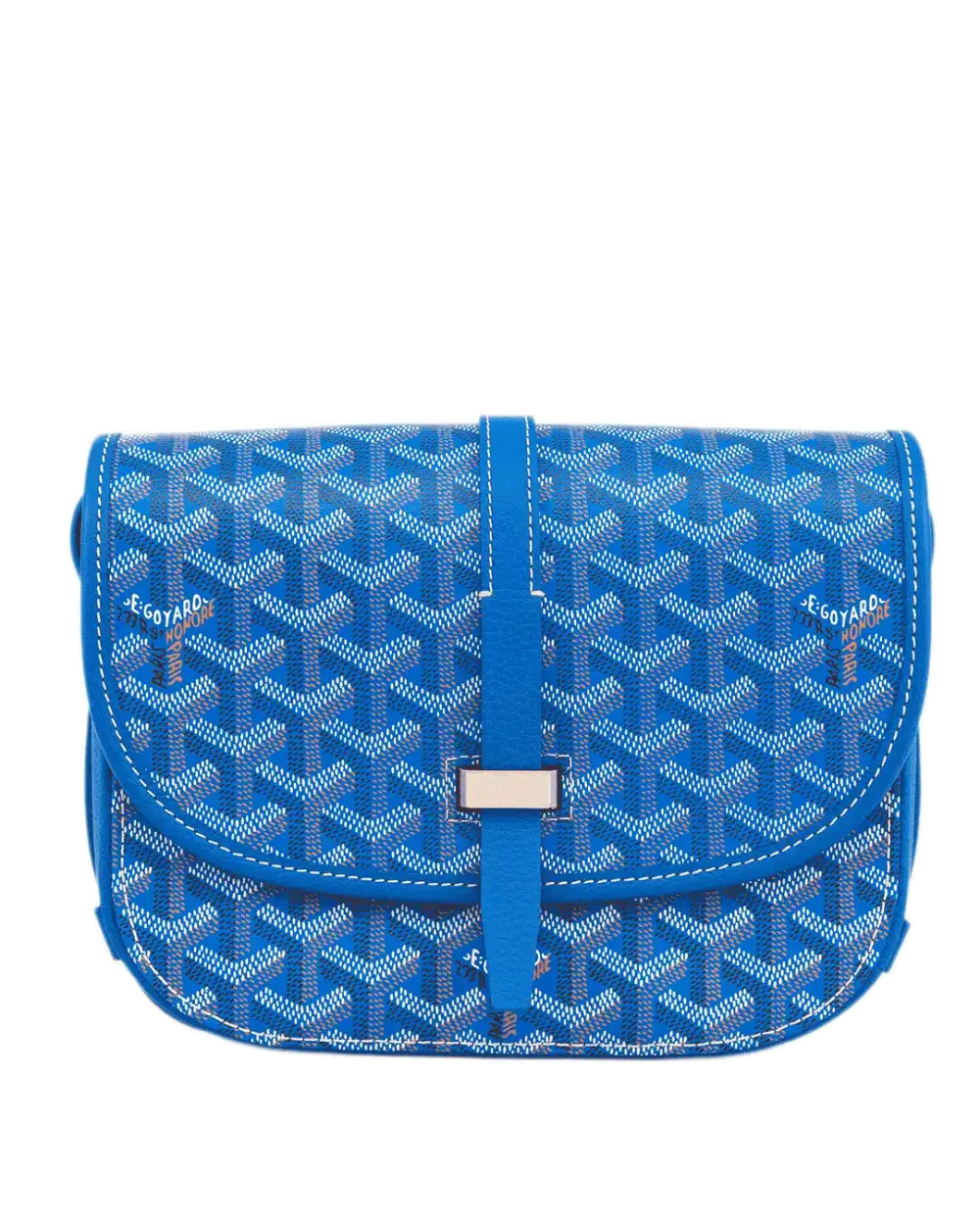 GOYARD BELVEDERE PM BLUE CANVAS SHW LAR 120232 4159