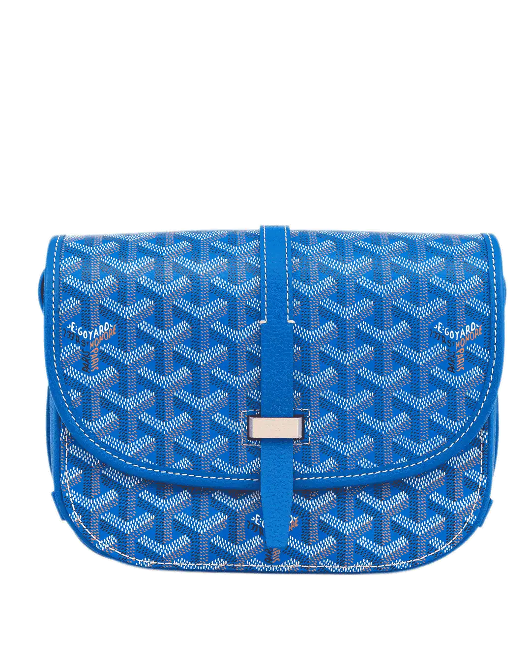 GOYARD BELVEDERE PM BLUE CANVAS SHW LAR 120232 4159