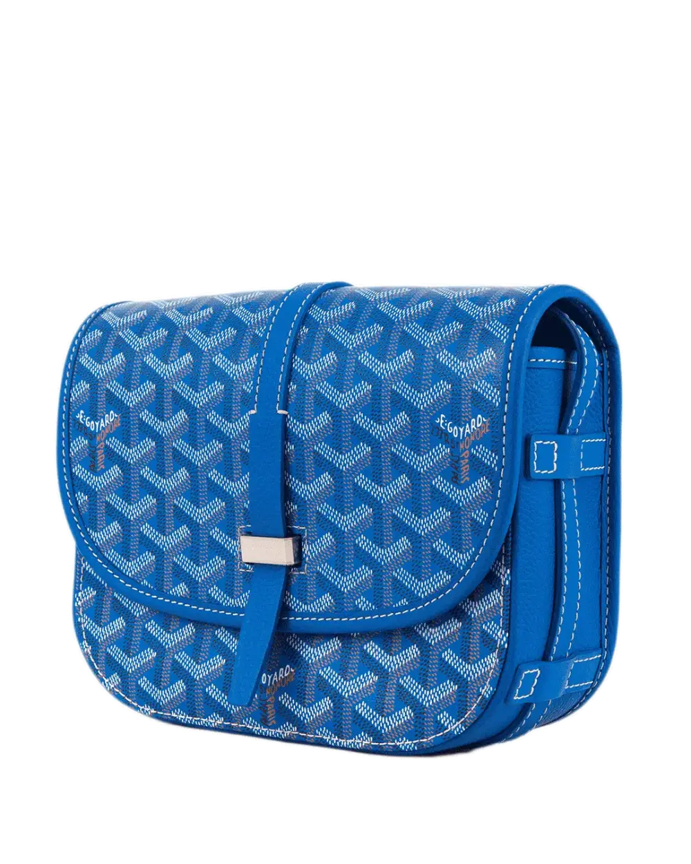 GOYARD BELVEDERE PM BLUE CANVAS SHW LAR 120232 4161