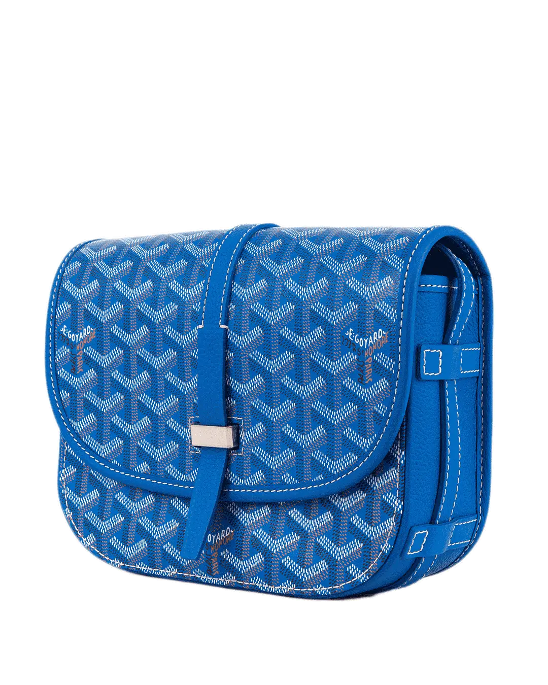 GOYARD BELVEDERE PM BLUE CANVAS SHW LAR 120232 4161